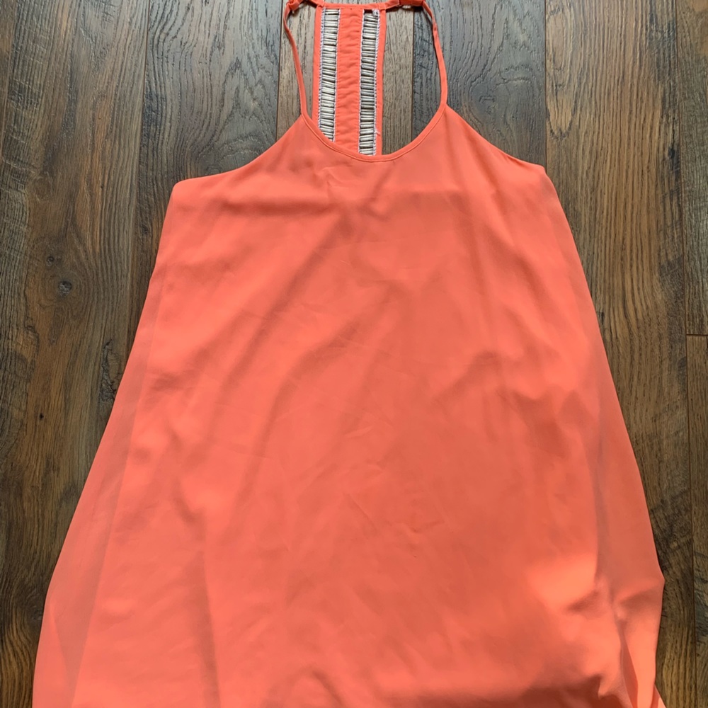 YA orange mini dress